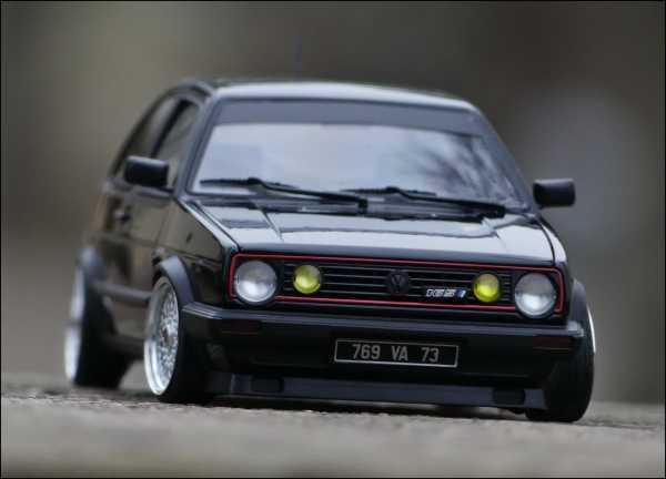 1:18 VW Golf 2 GTI Match 1989 Schwarz II / Tuning Umbau + OVP